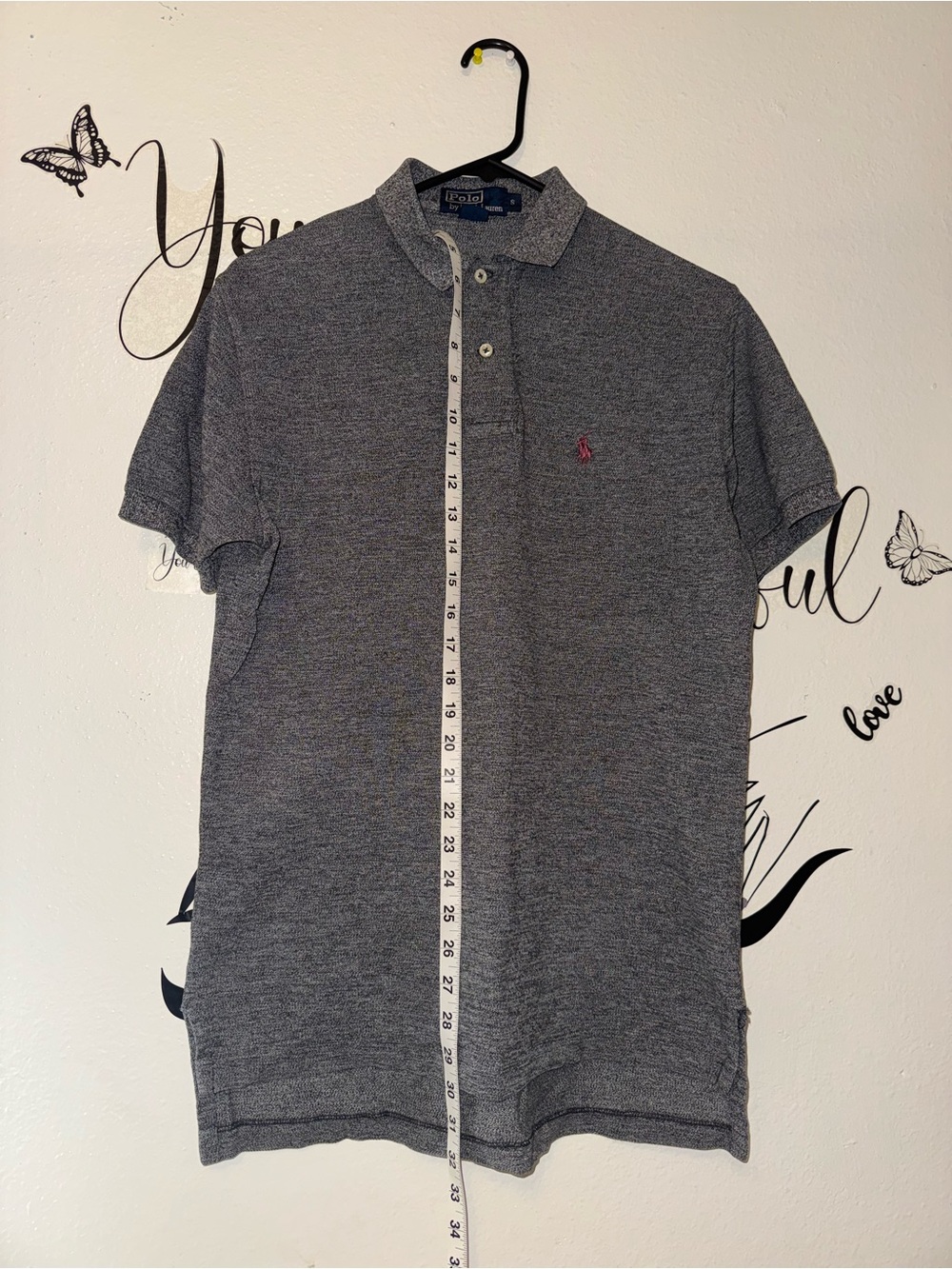 Ralph Lauren Gray Polo with Maroon Pony Logo - Picture 4 of 8